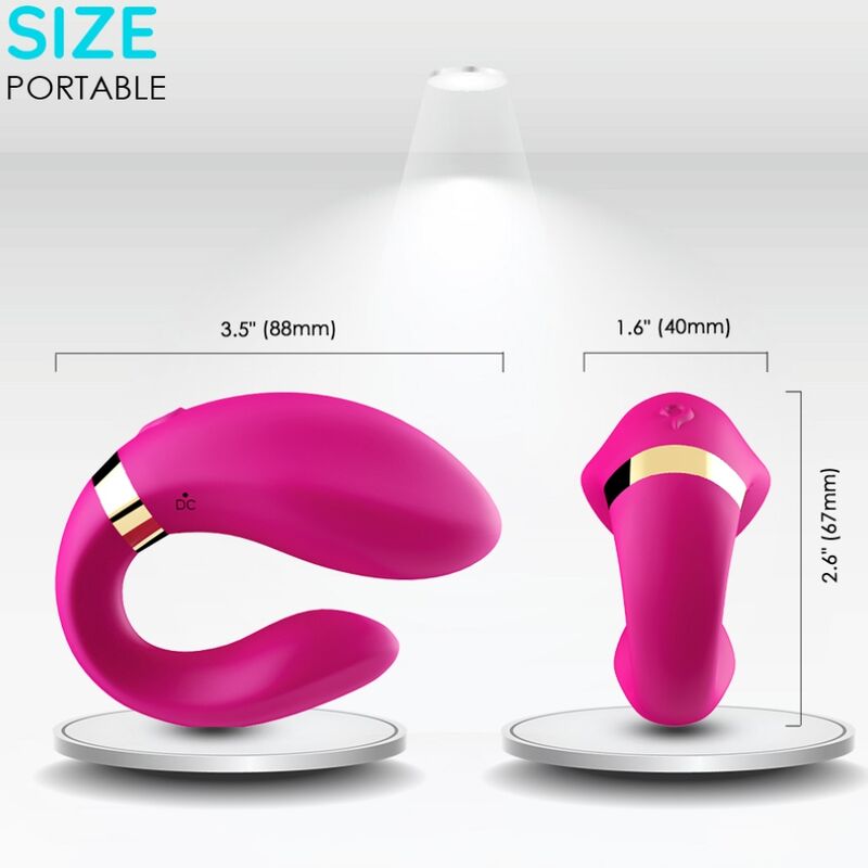 ARMONY - CRESCENT VIBRATOR FOR COUPLES REMOTE CONTROL FUCHSIA - NOCTURNA DESIRES