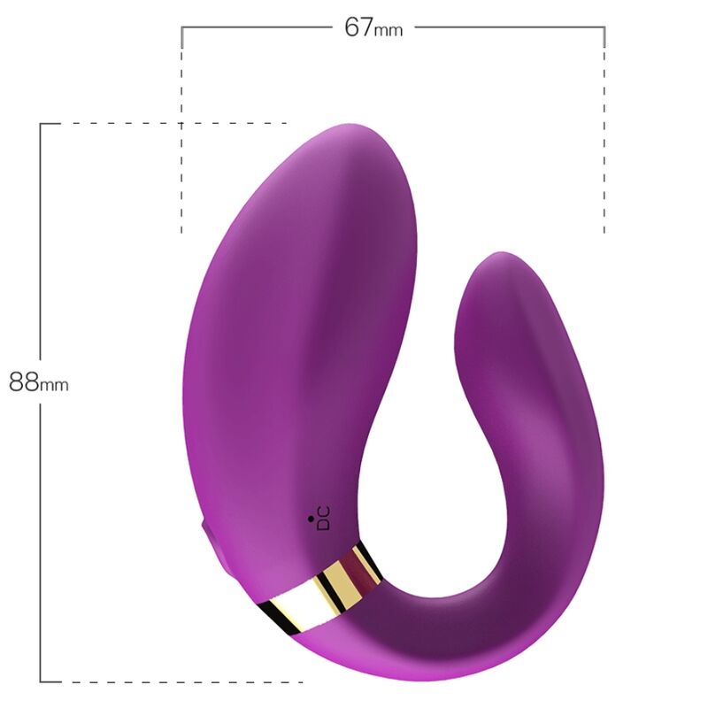 ARMONY - CRESCENT VIBRATOR FOR COUPLES REMOTE CONTROL PURPLE - NOCTURNA DESIRES