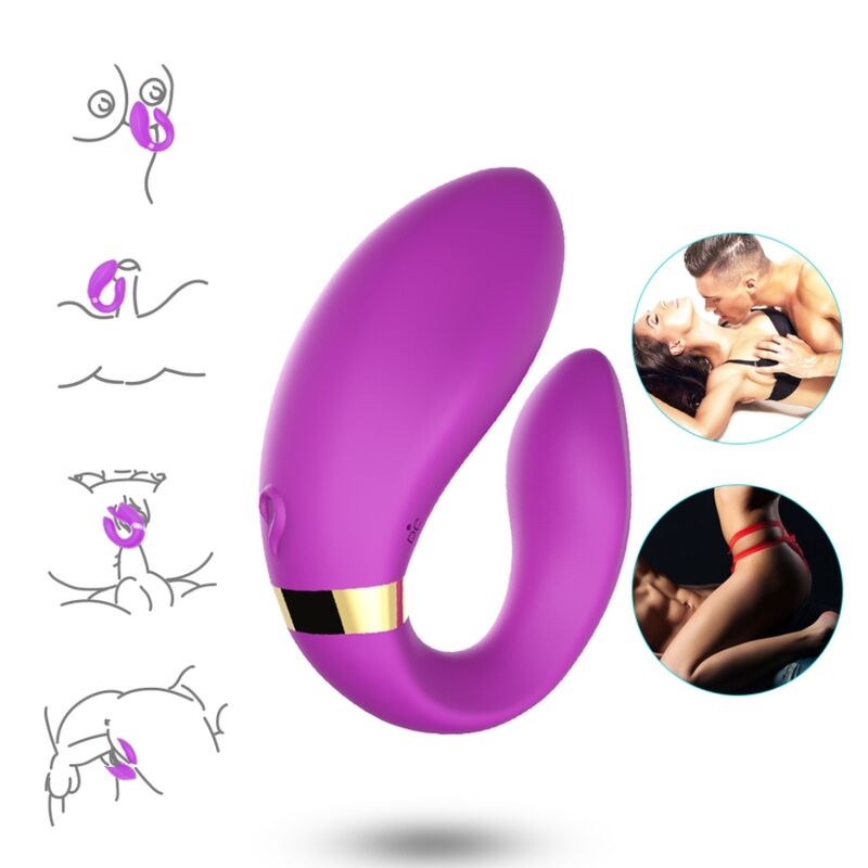 ARMONY - CRESCENT VIBRATOR FOR COUPLES REMOTE CONTROL PURPLE - NOCTURNA DESIRES