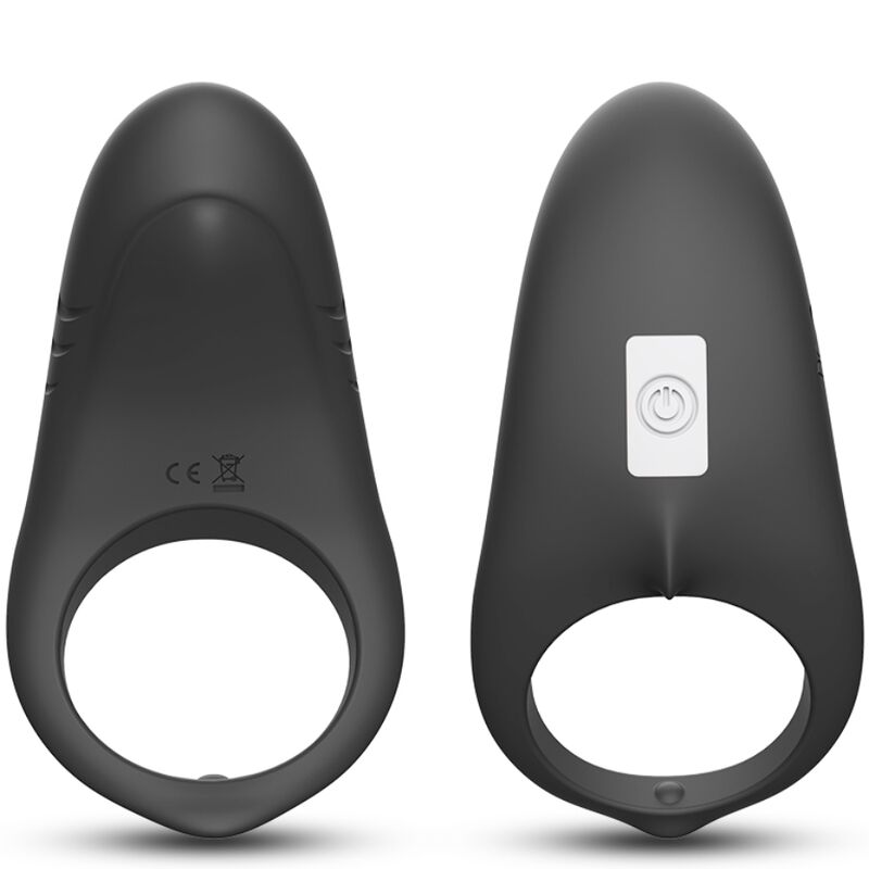 ARMONY - SHARK VIBRATOR RING FOR COUPLES REMOTE CONTROL BLACK - NOCTURNA DESIRES