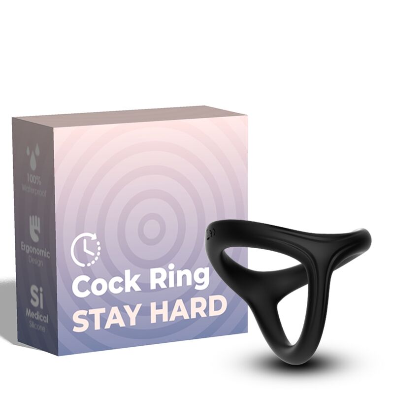 ARMONY - TRESOR DOUBLE SILICONE RING BLACK - NOCTURNA DESIRES