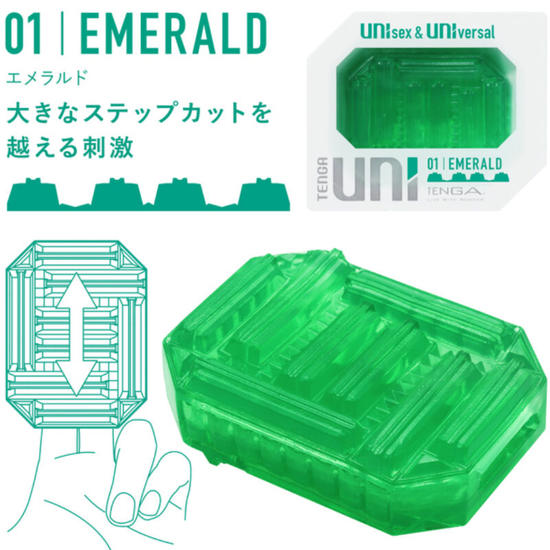 TENGA - UNI EMERALD MASTURBATOR THIMBLE - NOCTURNA DESIRES