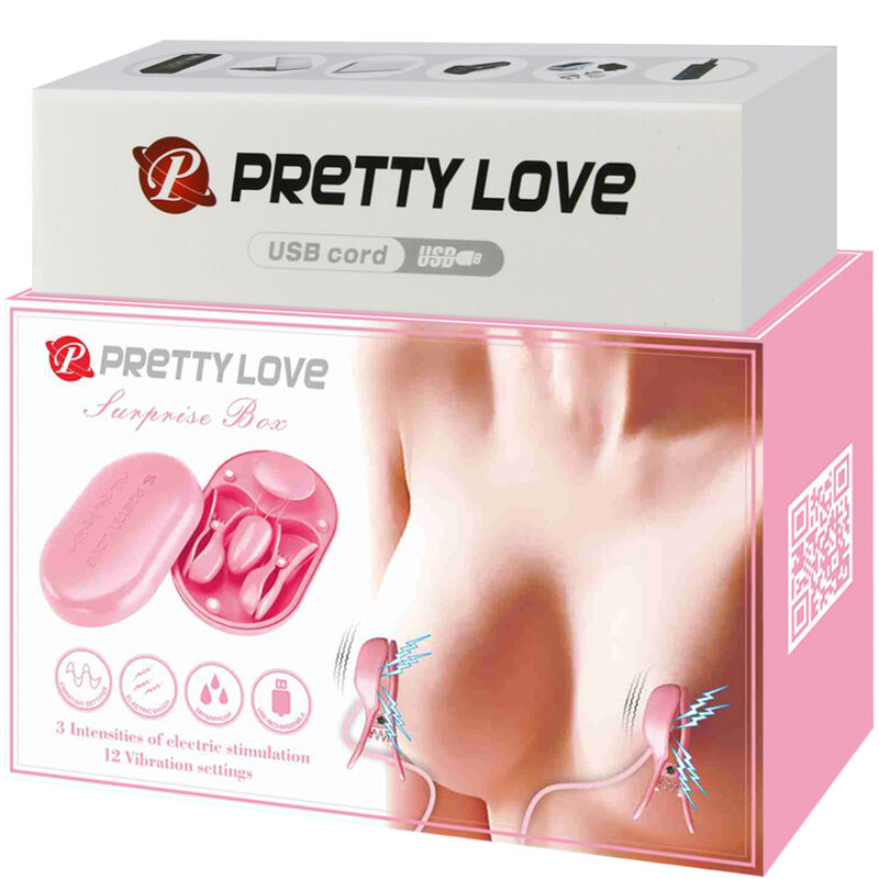 PRETTY LOVE - SURPRISE BOX PINK ELECTRO STIMULATION TWEEZERS - NOCTURNA DESIRES