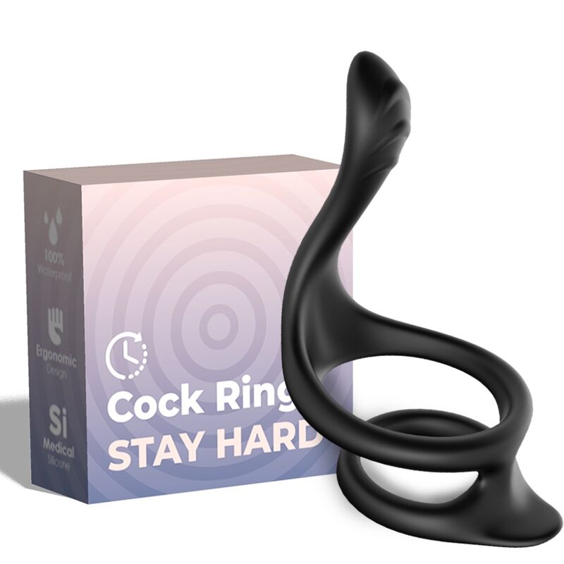 ARMONY - TAIL DOUBLE ANAL RING BLACK - NOCTURNA DESIRES
