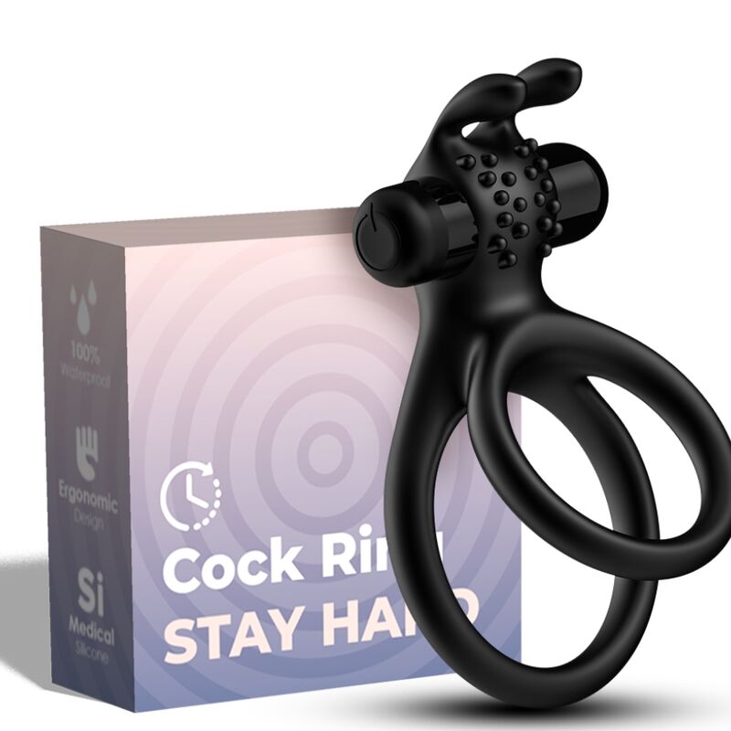 ARMONY - TRAVELER DOUBLE VIBRATOR RING FOR COUPLES RABBIT BLACK - NOCTURNA DESIRES