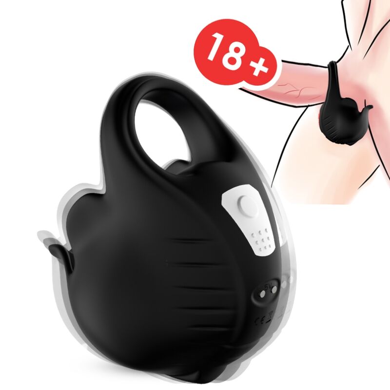 ARMONY - CUPPING VIBRATOR RING REMOTE CONTROL BLACK - NOCTURNA DESIRES