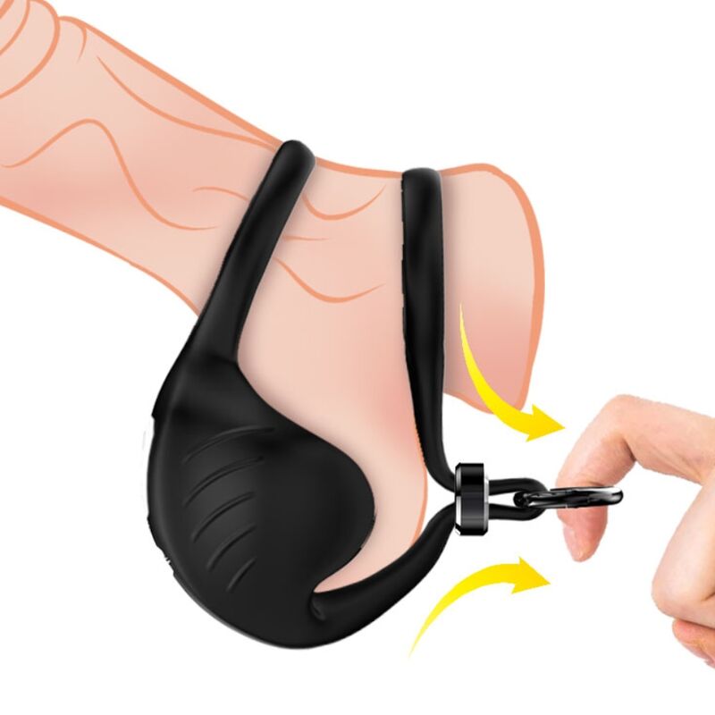 ARMONY - MANTA SCROTUM VIBRATOR RING BLACK - NOCTURNA DESIRES