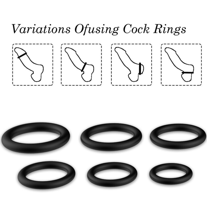 ARMONY - RINGS SILICONE BLACK - NOCTURNA DESIRES