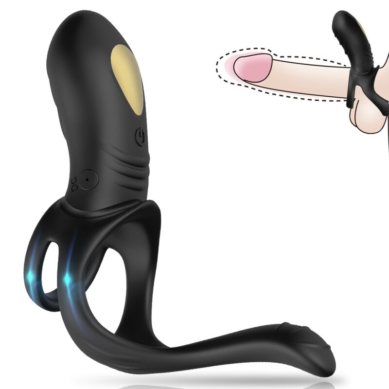 ARMONY - JOY JUMPER RING VIBRATOR FOR COUPLES & ANAL PLUG REMOTE CONTROL BLACK - NOCTURNA DESIRES
