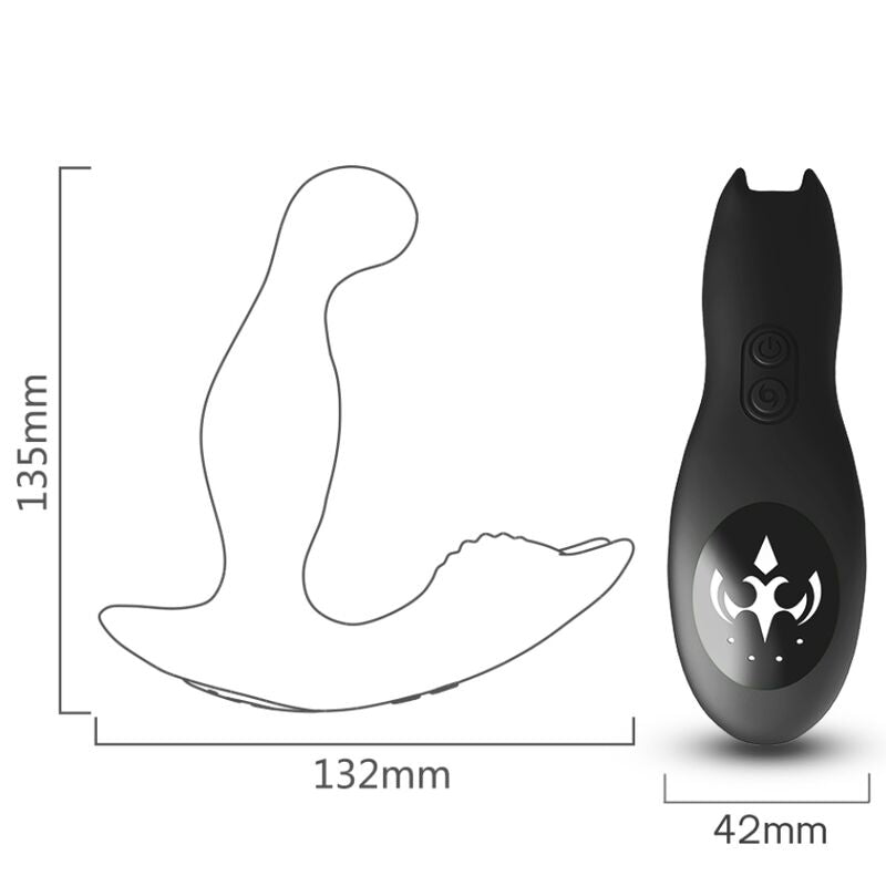 ARMONY - BAT KING VIBRATOR ANAL PROSTATE ROTATOR REMOTE CONTROL BLACK - NOCTURNA DESIRES