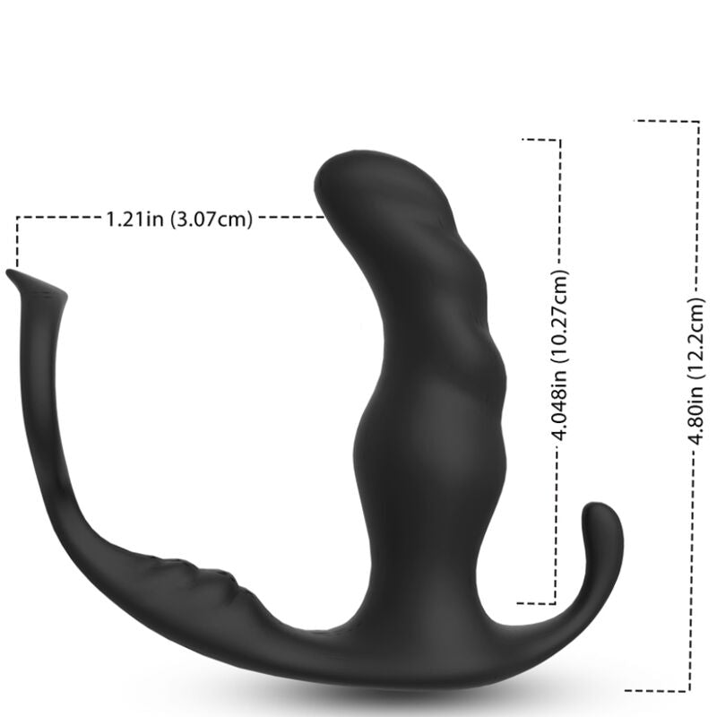 ARMONY - KNIGHT VIBRATOR ANAL PROSTATE & RING REMOTE CONTROL BLACK - NOCTURNA DESIRES