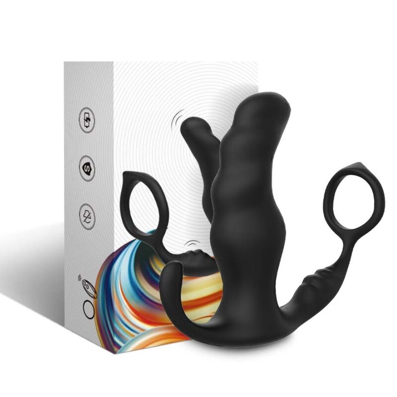 ARMONY - KNIGHT VIBRATOR ANAL PROSTATE & RING REMOTE CONTROL BLACK - NOCTURNA DESIRES