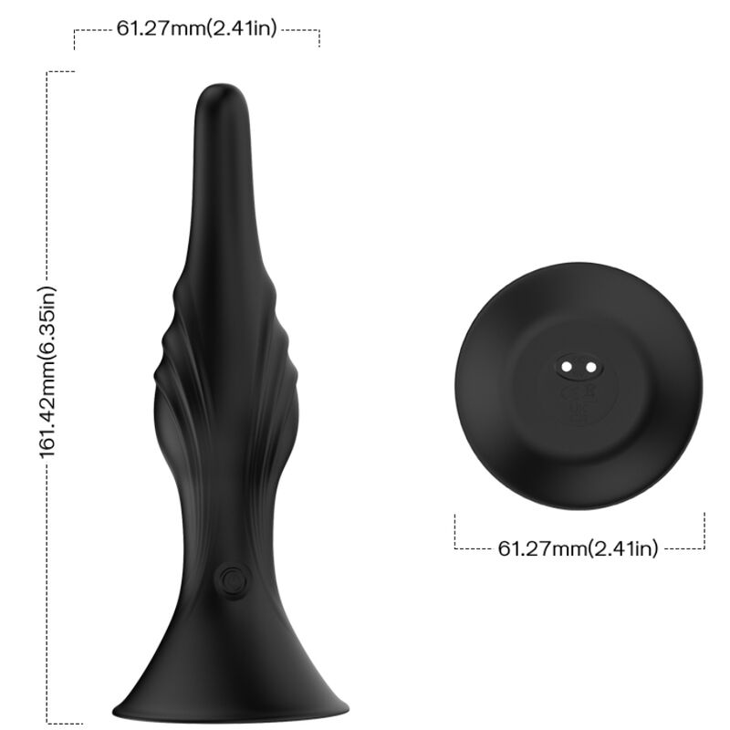 ARMONY - VIBRATOR & ANAL PLUG REMOTE CONTROL BLACK - NOCTURNA DESIRES