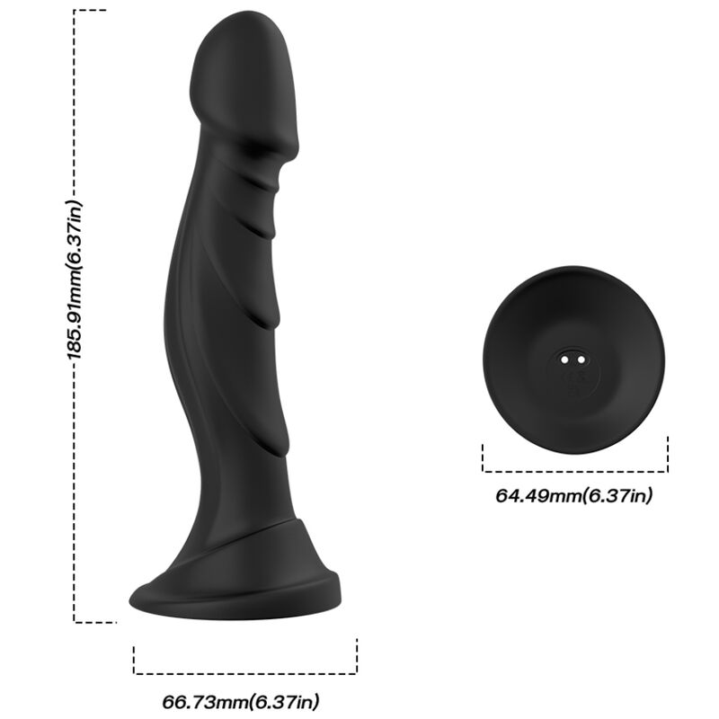 ARMONY - DILDO VIBRATOR & ANAL PLUG REMOTE CONTROL BLACK - NOCTURNA DESIRES
