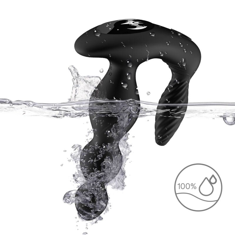 ARMONY - MANFUN VIBRATOR & STIMULATOR ANAL PLUG REMOTE CONTROL BLACK - NOCTURNA DESIRES