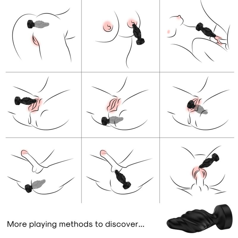 ARMONY - VIBRATOR & ANAL PLUG REMOTE CONTROL BLACK - NOCTURNA DESIRES