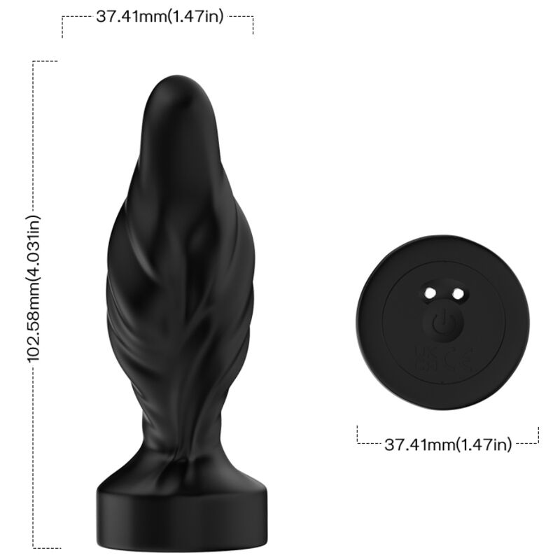 ARMONY - VIBRATOR & ANAL PLUG REMOTE CONTROL BLACK - NOCTURNA DESIRES