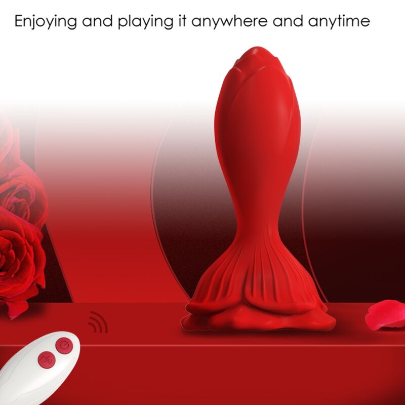 ARMONY - PINK VIBRATOR & ANAL PLUG SMALL REMOTE CONTROL RED - NOCTURNA DESIRES
