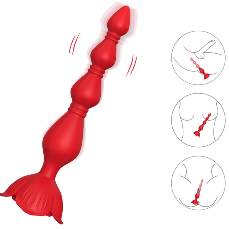 ARMONY - PINK VIBRATOR PAGODA & ANAL PLUG RED - NOCTURNA DESIRES