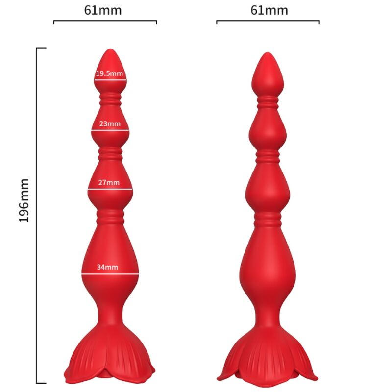 ARMONY - PINK VIBRATOR PAGODA & ANAL PLUG RED - NOCTURNA DESIRES