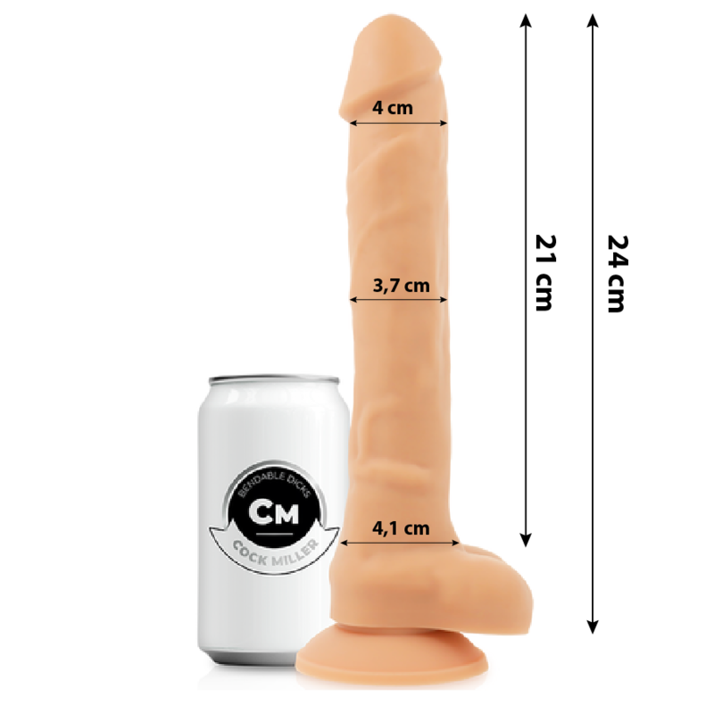 COCK MILLER - SILICONE DENSITY ARTICULABLE COCKSIL 24 CM - NOCTURNA DESIRES