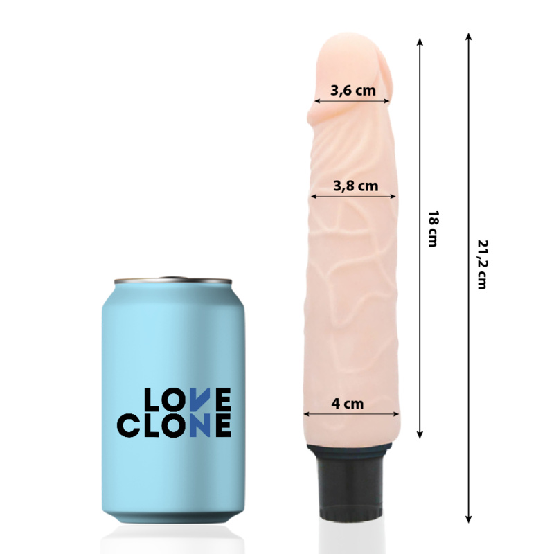 LOVECLONE - FINN SELF LUBRICATION VIBRATOR 21.2 CM -O- 3.8 CM LOVECLONE  NOCTURNA DESIRES