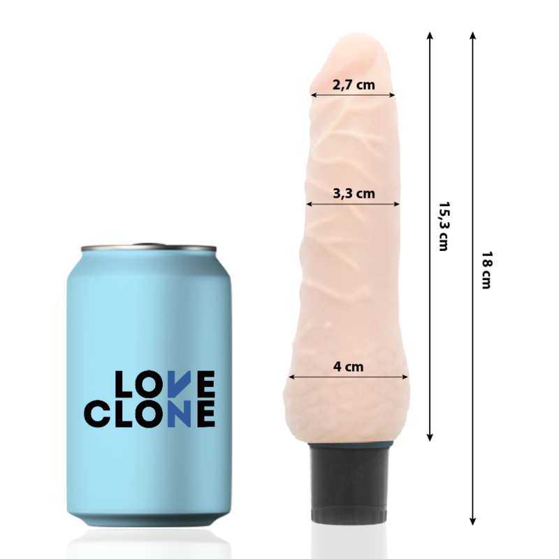 LOVECLONE - SVEN SELF LUBRICATION VIBRATOR 18.5 CM -O- 3.3 CM LOVECLONE  NOCTURNA DESIRES