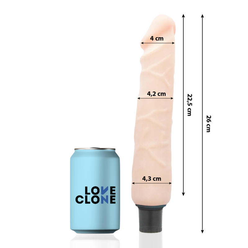 LOVECLONE - JANSEN SELF LUBRICATION VIBRATOR 26 CM -O- 4.2 CM LOVECLONE  NOCTURNA DESIRES