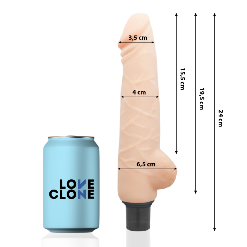 LOVECLONE - HARALD SELF LUBRICATION VIBRATOR 24 CM -O- 4 CM LOVECLONE  NOCTURNA DESIRES