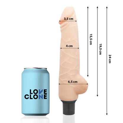 LOVECLONE - HARALD SELF LUBRICATION VIBRATOR 24 CM -O- 4 CM LOVECLONE  NOCTURNA DESIRES
