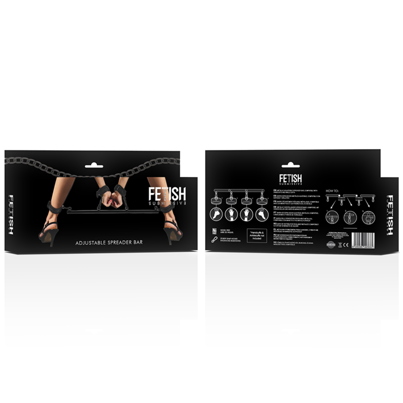 FETISH SUBMISSIVE BONDAGE - ADJUSTABLE SEPARATOR BAR 4 PIECES - NOCTURNA DESIRES