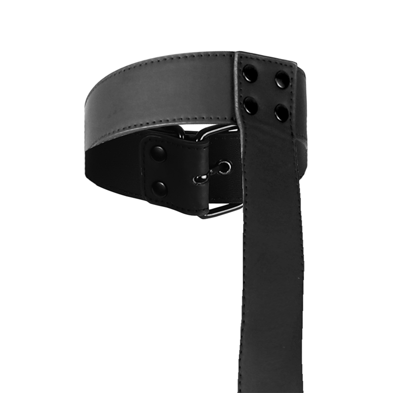 FETISH SUBMISSIVE BONDAGE - COLLAR & WRIST CUFFS BODY RESTRAINT SET - NOCTURNA DESIRES