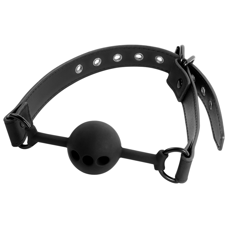 FETISH SUBMISSIVE BONDAGE - BREATHABLE SILICONE BALL GAG - NOCTURNA DESIRES