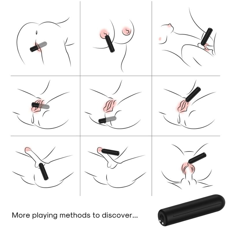 ARMONY - WARHEAD VIBRATOR BULLET REMOTE CONTROL BLACK 2 CM X 8.8 CM - NOCTURNA DESIRES