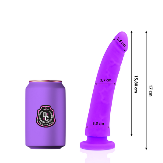 DELTA CLUB - TOYS LILAC DILDO MEDICAL SILICONE 17 CM -O- 3 CM - NOCTURNA DESIRES