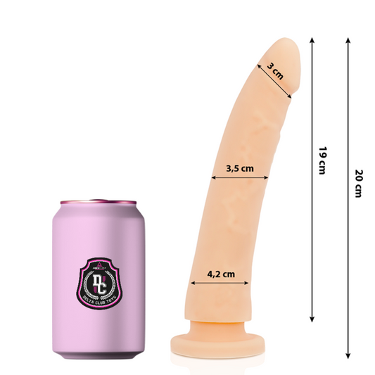 DELTA CLUB - TOYS NATURAL DILDO MEDICAL SILICONE 20 CM -O- 4 CM - NOCTURNA DESIRES