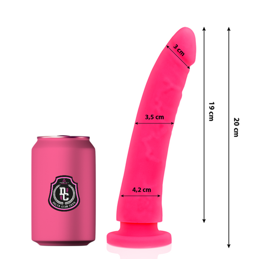 DELTA CLUB - TOYS PINK DILDO MEDICAL SILICONE 20 CM -O- 4 CM - NOCTURNA DESIRES