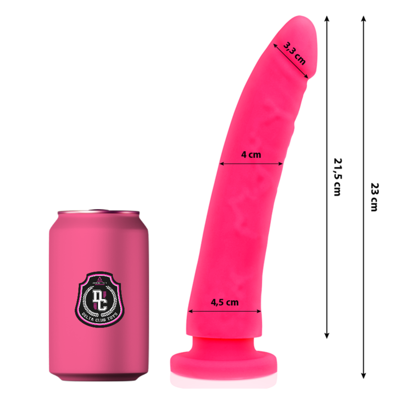 DELTA CLUB - TOYS PINK DILDO MEDICAL SILICONE 23 CM -O- 4.5 CM - NOCTURNA DESIRES
