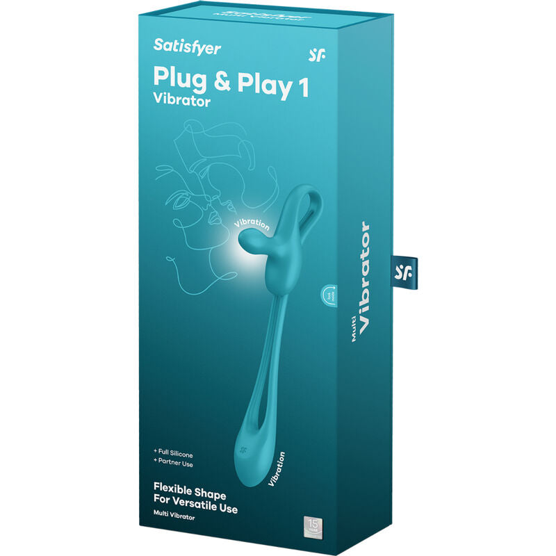 SATISFYER - PLUG & PLAY 1 FLEXIBLE MULTIVIBRATOR - NOCTURNA DESIRES