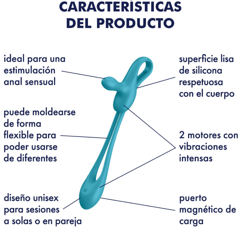 SATISFYER - PLUG & PLAY 1 FLEXIBLE MULTIVIBRATOR - NOCTURNA DESIRES