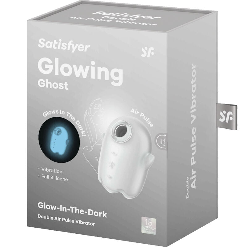 SATISFYER - GLOWING GHOST AIR PULSE & VIBRATOR WHITE - NOCTURNA DESIRES