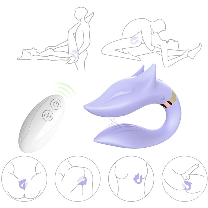 ARMONY - FOX VIBRATOR FOR COUPLES REMOTE CONTROL PURPLE - NOCTURNA DESIRES