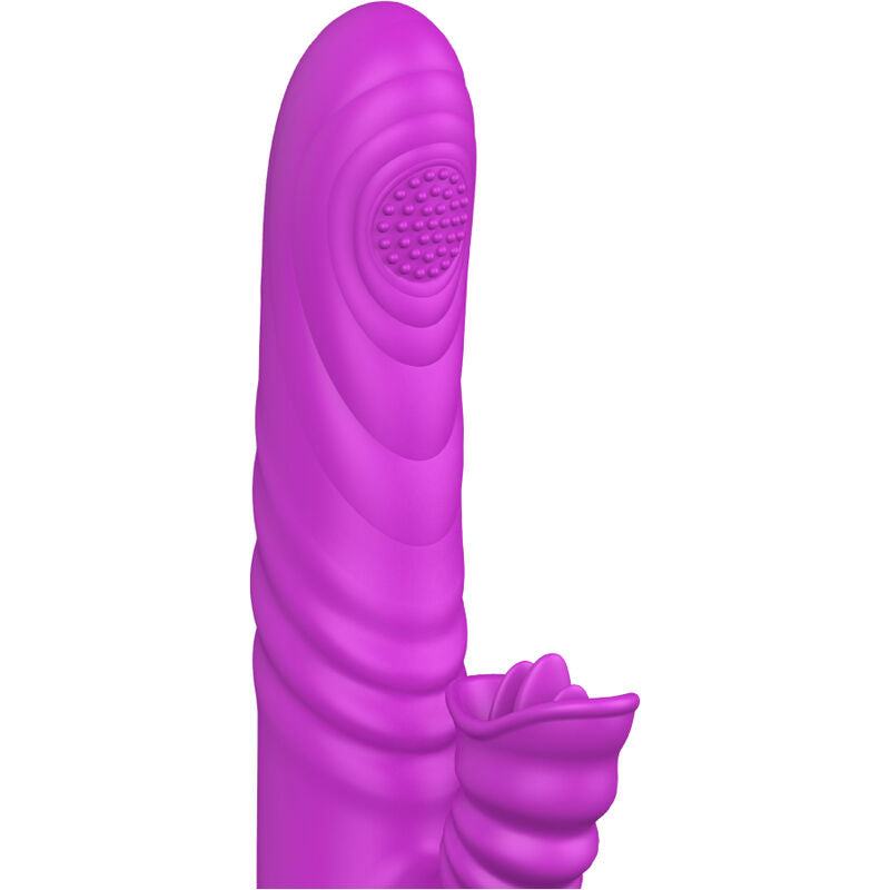 ARMONY - ANGELIA MULTIFUNCTION VIBRATOR WITH STIMULATING TONGUE VIOLET HEAT EFFECT - NOCTURNA DESIRES