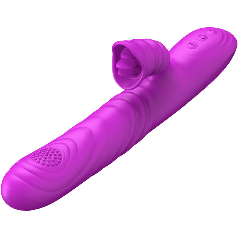 ARMONY - ANGELIA MULTIFUNCTION VIBRATOR WITH STIMULATING TONGUE VIOLET HEAT EFFECT - NOCTURNA DESIRES