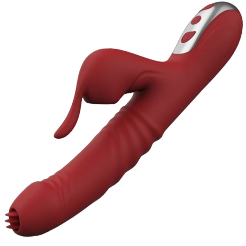 ARMONY - SUCK VIBRATOR & SUCKER WITH STIMULATING TONGUE BURGUNDY - NOCTURNA DESIRES