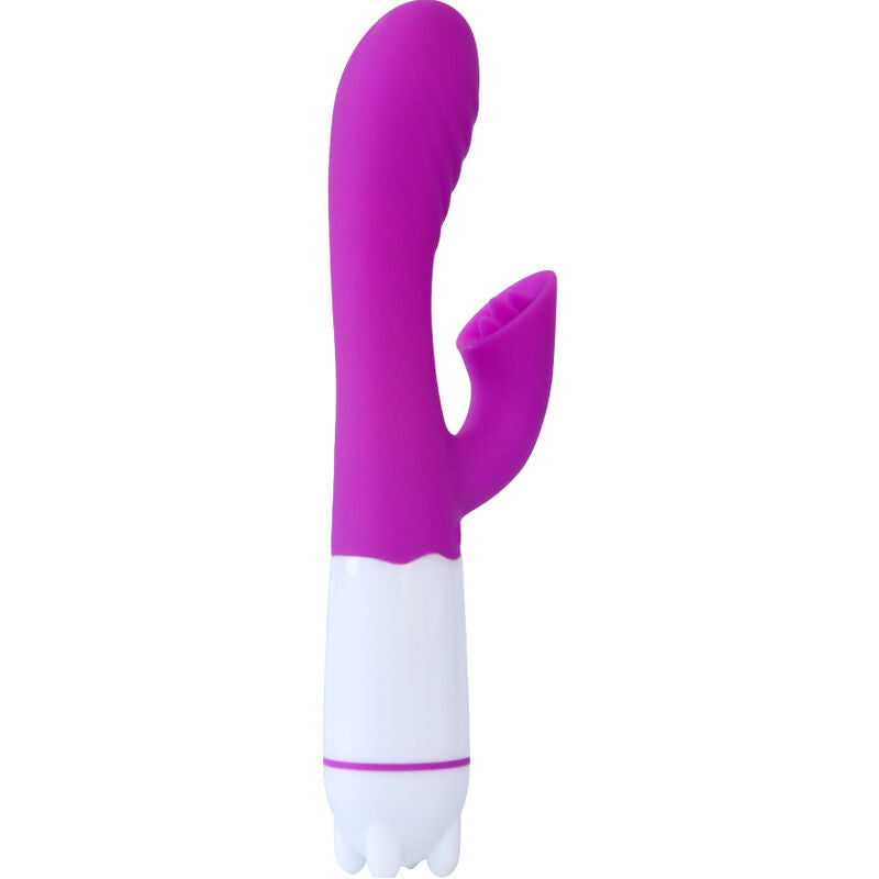 ARMONY - HAPPY VIBRATOR & STIMULATOR WITH VIOLET RECHARGEABLE TONGUE - NOCTURNA DESIRES