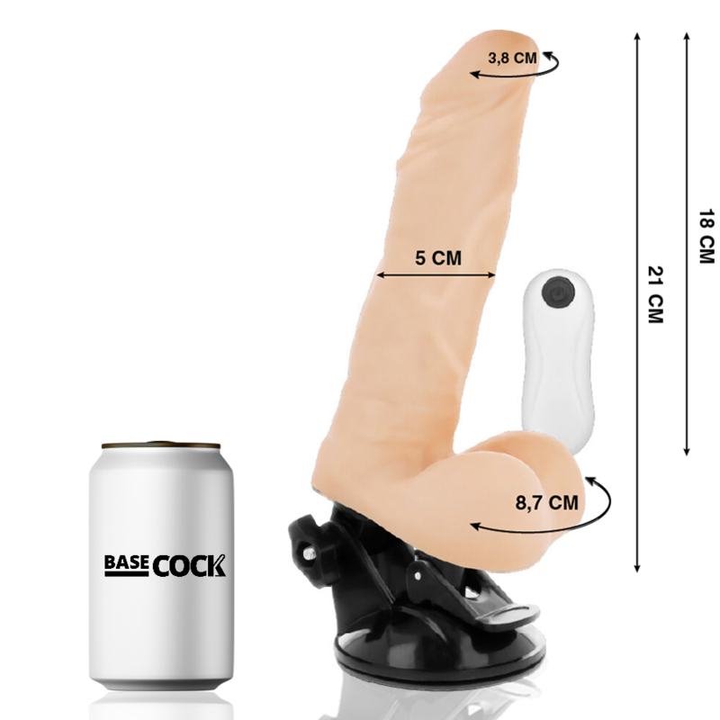 BASECOCK - REALISTIC BENDABLE REMOTE CONTROL FLESH 21 CM -O- 5 CM - NOCTURNA DESIRES