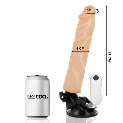 BASECOCK - REALISTIC VIBRATOR REMOTE CONTROL FLESH 21 CM -O- 4 CM - NOCTURNA DESIRES