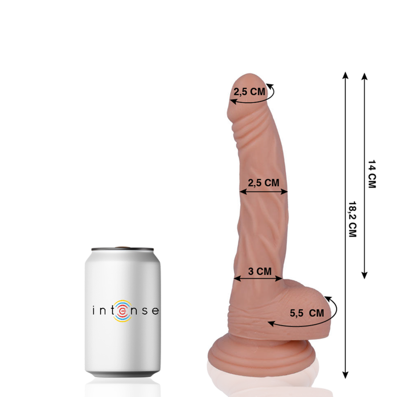 MR INTENSE - 12 REALISTIC COCK 18.2 CM -O- 2.5 CM MR. INTENSE  NOCTURNA DESIRES