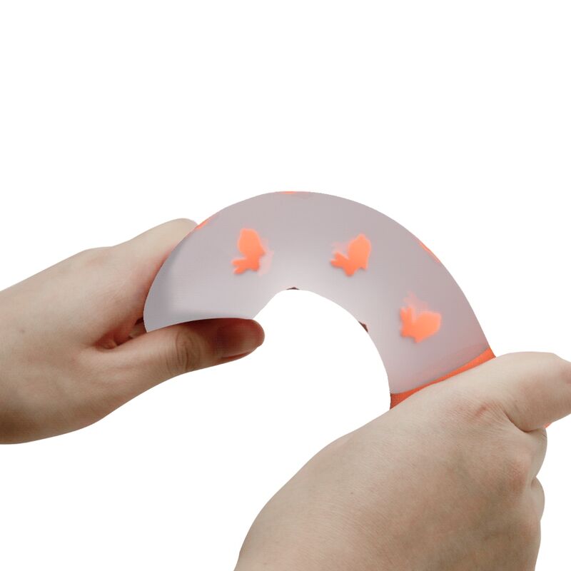 PRETTY LOVE - MAGICAL NIGHTFALL DILDO WITHOUT VIBRATION LUMINOUS ORANGE - NOCTURNA DESIRES